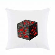 Подушка Minecraft " Куб черный Руда алмазная"