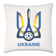 Подушка "Герб Украины с футбольным мячом"