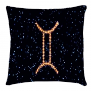Подушка з 3Д принтом "Близнюки" зірковий знак зодіаку