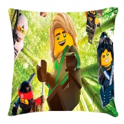 Подушка з принтом "Герої Ніндзяго" в джунглях