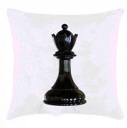 Подушка з шаховою фігурою "Ферзь чорний"