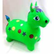 Прыгун детский музыкальный "Лошадь" зеленый
