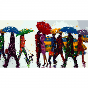 Розмальовки за номерами "Різнобарвний дощ"