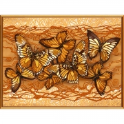 Схема-рисунок для вышивки бисером(атлас) "Полет бабочек"
