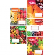 Тетрадь 18 листов в линию "Fruits" 20 штук упаковка