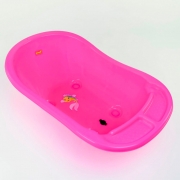 Ванна детская "Bimbo" со сливом розовая