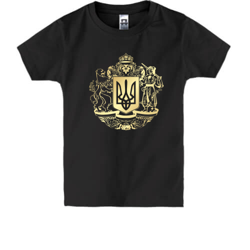 Дитяча футболка з великим гербом України (2)