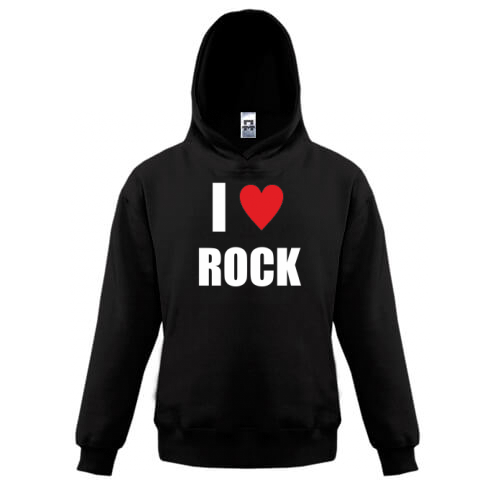 Детская толстовка I love Rock