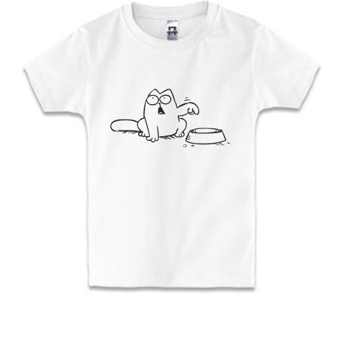 Детская футболка Кот Саймона с миской 2
