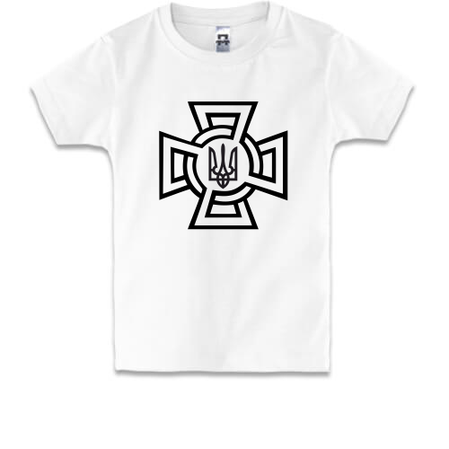 Детская футболка с гербом Украины и крестом