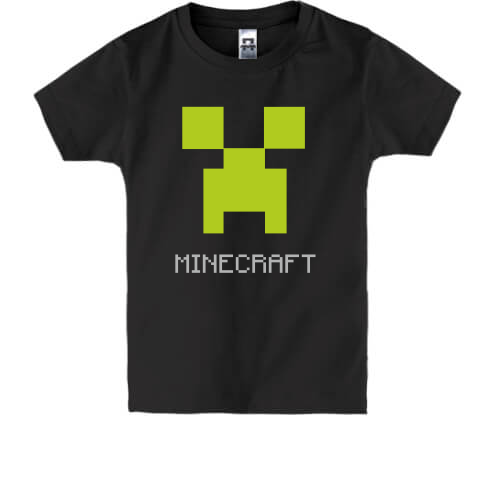 Детская футболка Minecraft logo grey