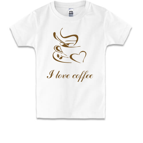 Детская футболка I love coffee
