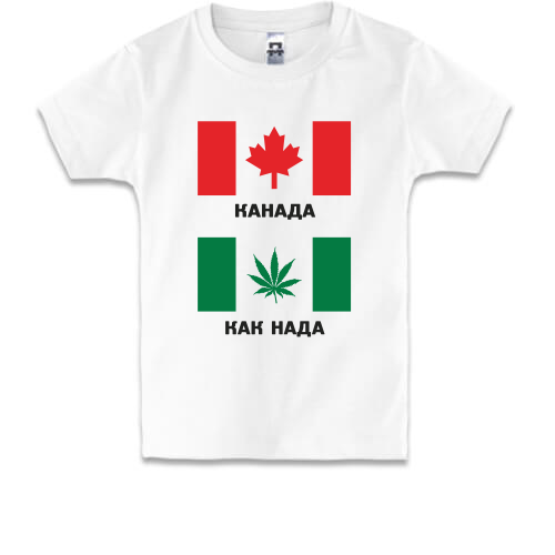 Детская футболка  Канада - как нада