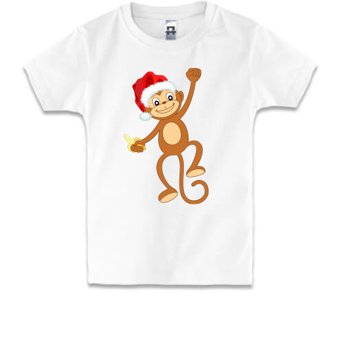 Дитяча футболка Новорічна мавпочка  з бананом