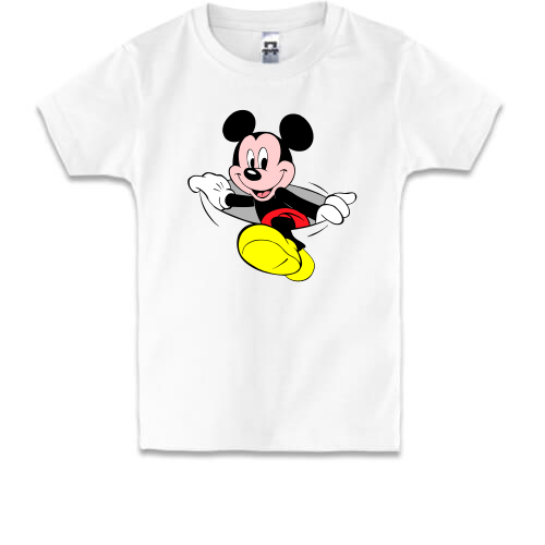 Дитяча футболка Міккі вилазить з футболки