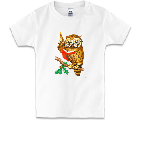Детская футболка з мудрою совою