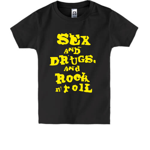 Детская футболка Sex, drugs, and rock'n'roll