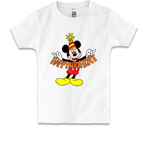 Детская футболка Mickey Happy birthday