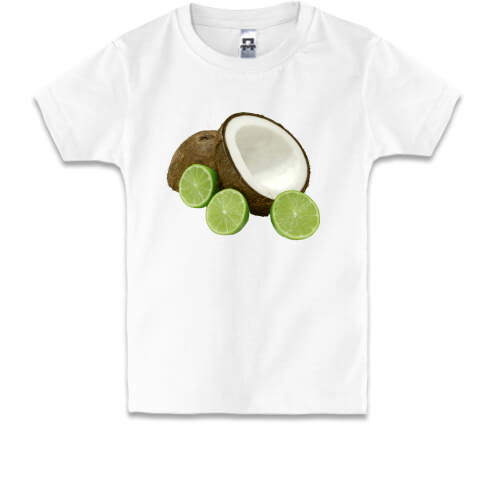 Детская футболка с кокосом и лаймом