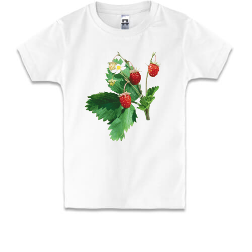 Дитяча футболка з букетом з полуниці