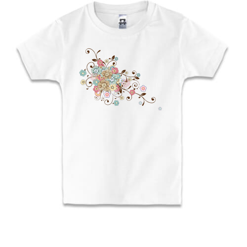 Дитяча футболка з малюнком квітів