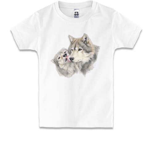 Дитяча футболка з парою вовків