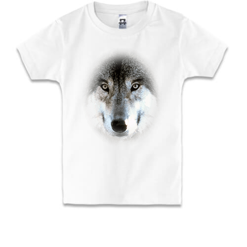 Детская футболка с мордой волка