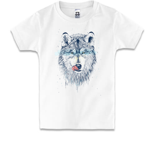 Детская футболка с мордой волка (2)