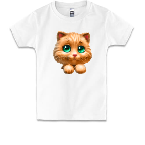 Детская футболка с котенком