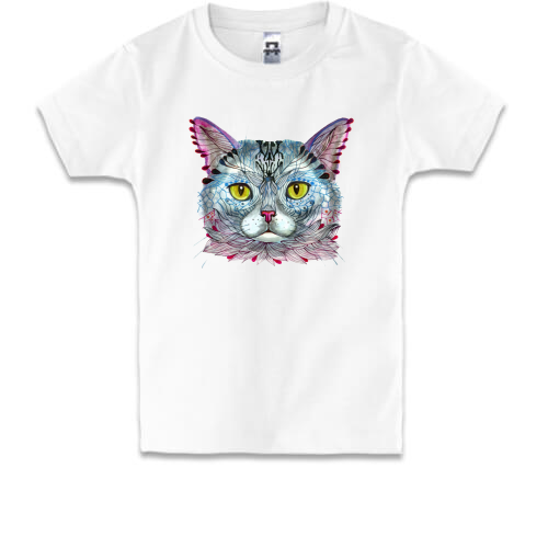 Детская футболка с арт-котом