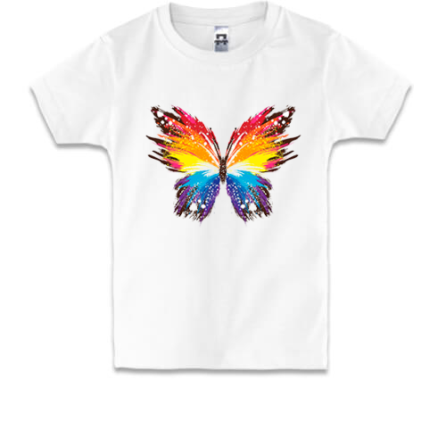 Детская футболка с яркой бабочкой