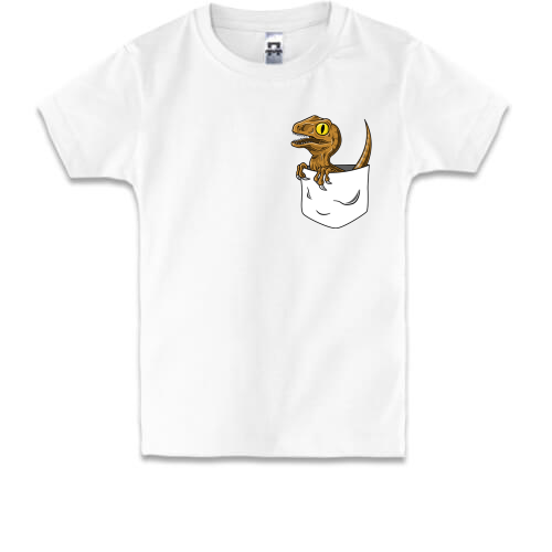 Дитяча футболка з динозавром в кишені