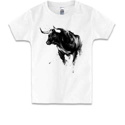 Дитяча футболка з чорним биком