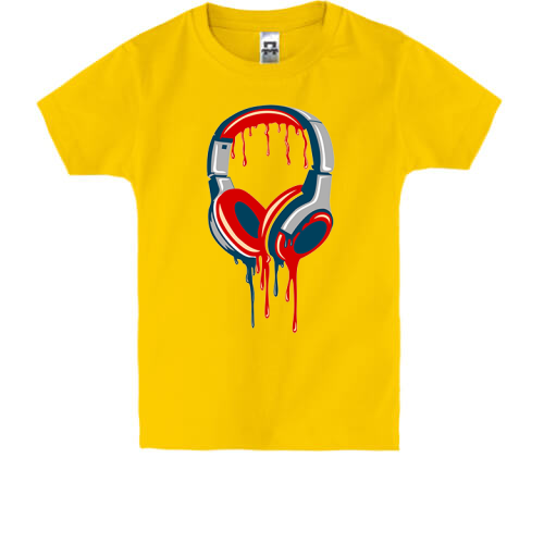 Дитяча футболка з текучими навушниками
