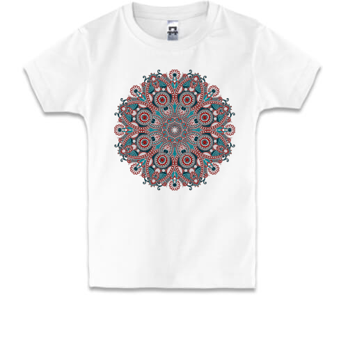 Дитяча футболка з круглим мереживним орнаментом