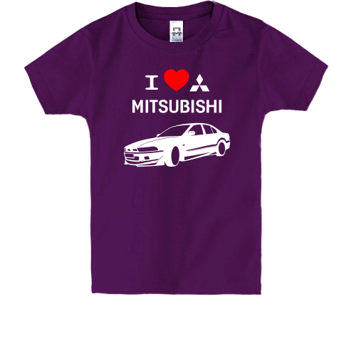 Детская футболка I love mitsubishi