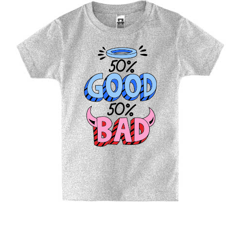 Детская футболка на 50% good 50% bad