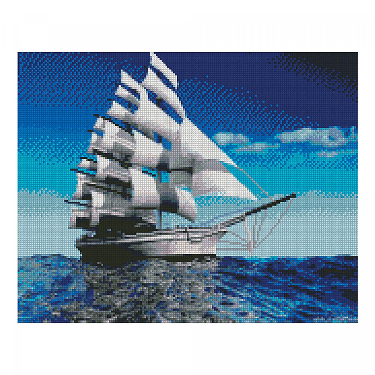 Алмазна картина 'Корабель з вітрилами' на підрамнику