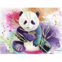 Алмазная мозаика 'Акварельная панда' на подрамнике
