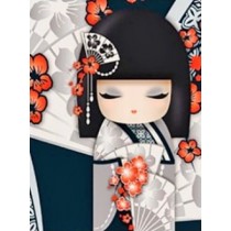 Алмазна мозаїка 'Лялька-талісман сакура' на підрамнику