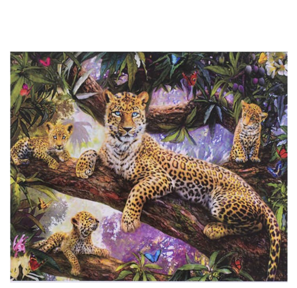 Алмазна мозаїка 'Сімейство леопардів'