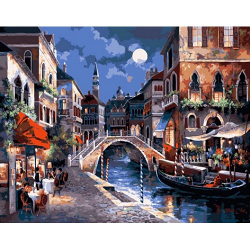 Алмазна мозаїка 'Вечір у Венеції' без підрамника