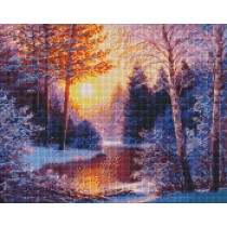 Алмазна мозаїка 'Зимовий ранок' на підрамнику