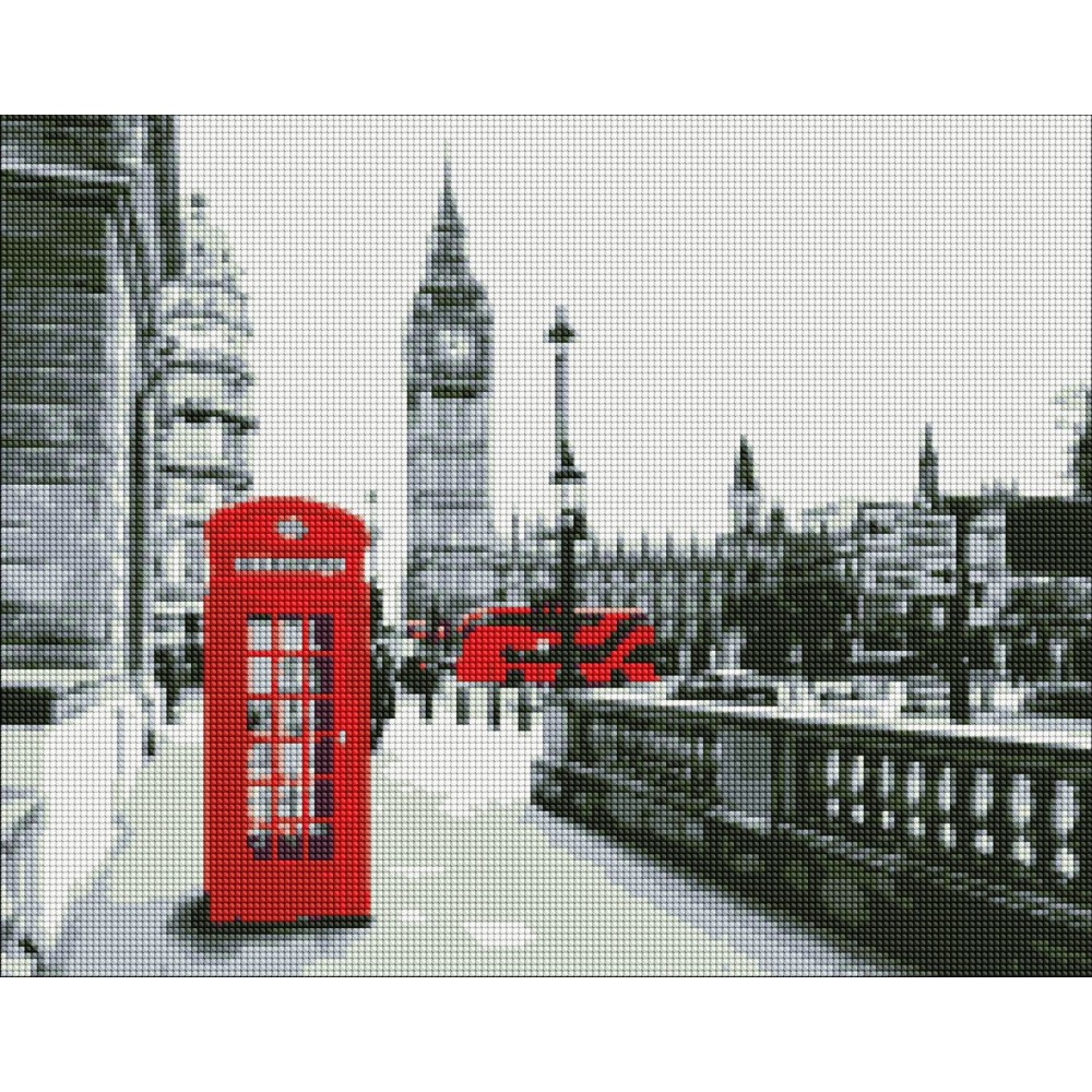Алмазная мозаика 'Звонок из Лондона' на подрамнике.