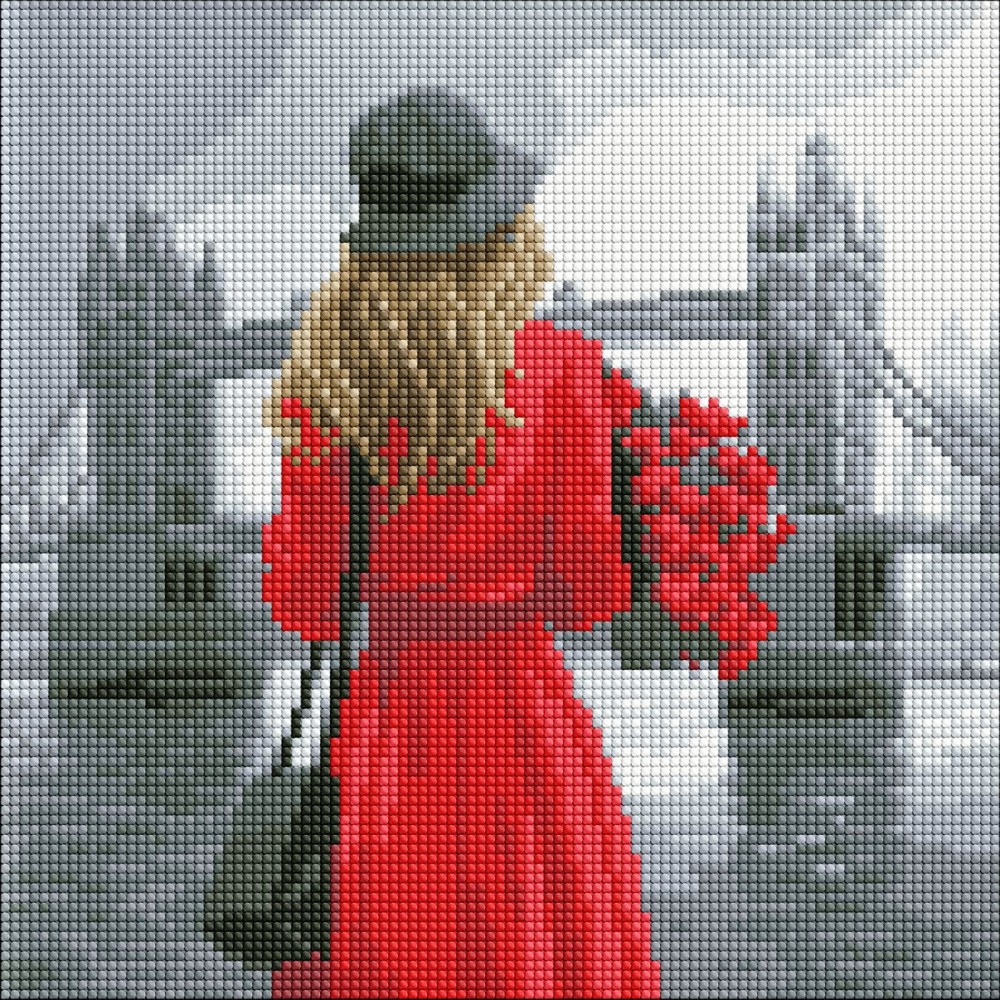 Алмазна мозаїка без підрамника 'Туманний Лондон'