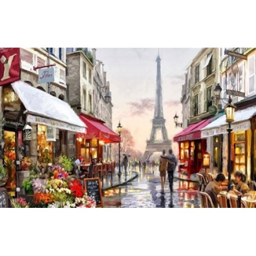 Алмазная мозаика с рамкой 'Париж'
