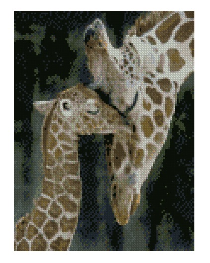Алмазная вышивка 'Жираф с ребенком'