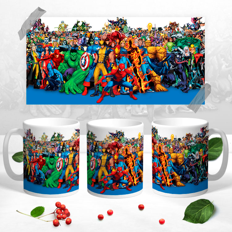 Чашка 'Герои комиксов Marvel'