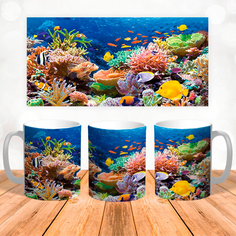 Чашка с 3Д принтом 'Большой Барьерный риф'