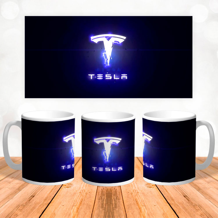 Чашка з 3Д-принтом 'Логотип Tesla'